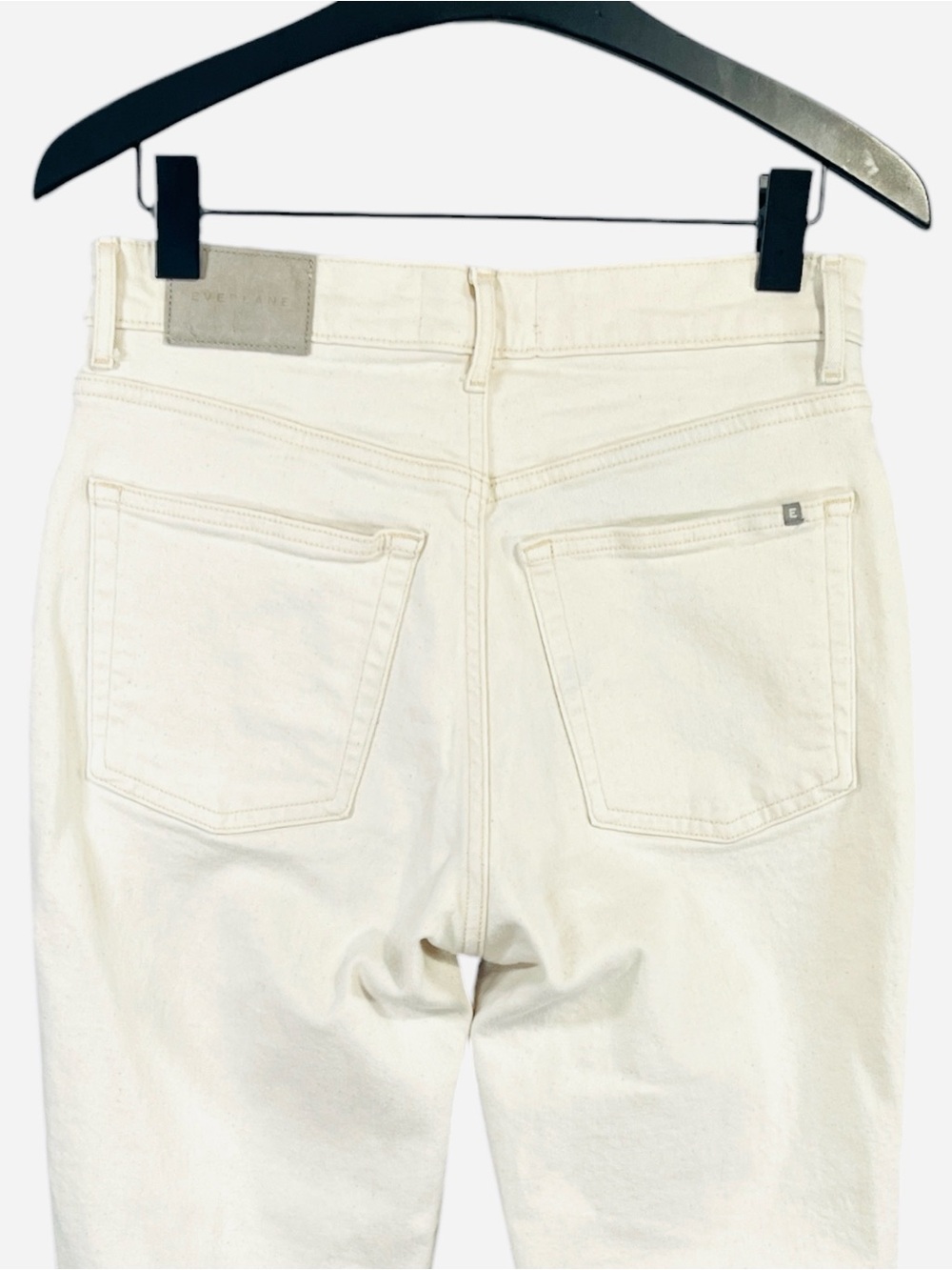 Everlane Original Cheeky High Rise Straight Jean in Ecru size 27 Regular - Picture 7 of 7